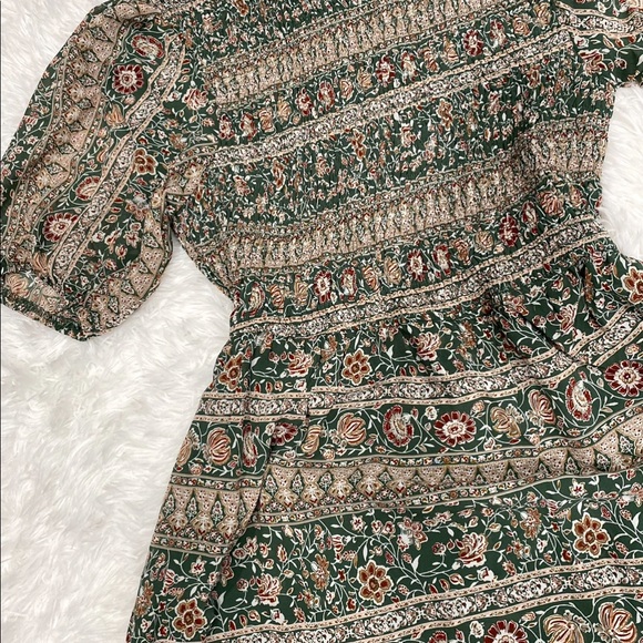 Emerald dark green dress mesh midi maxi - Picture 7 of 7